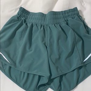Green lululemon shorts